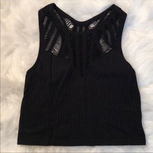 Express Black Crop Top